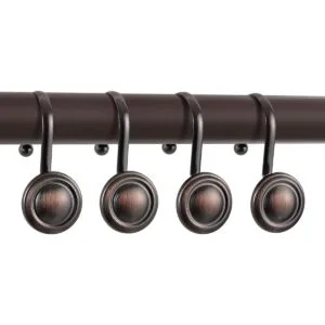 CHICTIE Ganchos de bronce para cortina de ducha ganchos