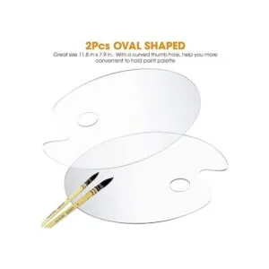 DUGATO Paleta de pintura acrílica de 2 piezas de 11.8 x