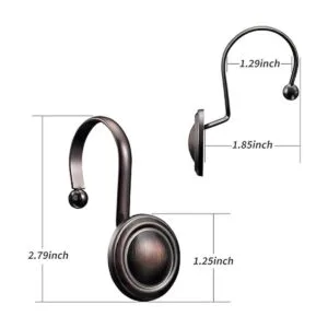 CHICTIE Ganchos de bronce para cortina de ducha ganchos