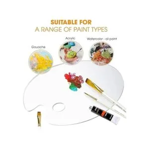 DUGATO Paleta de pintura acrílica de 2 piezas de 11.8 x