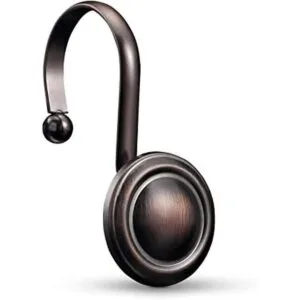 CHICTIE Ganchos de bronce para cortina de ducha ganchos