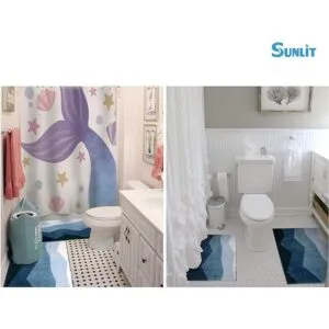 Sunlit Juego de alfombras de baño de 2 piezas alfombras