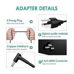 Cargador de CA para HP OMEN x by 15 17 ZBook Studio 15 G3_3