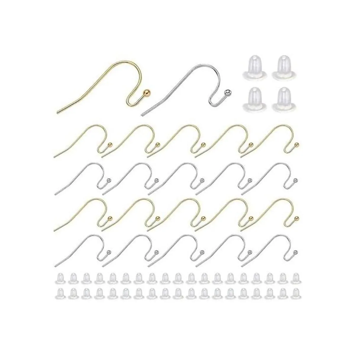 Juego de pendientes de 600 piezas 300 ganchos franceses