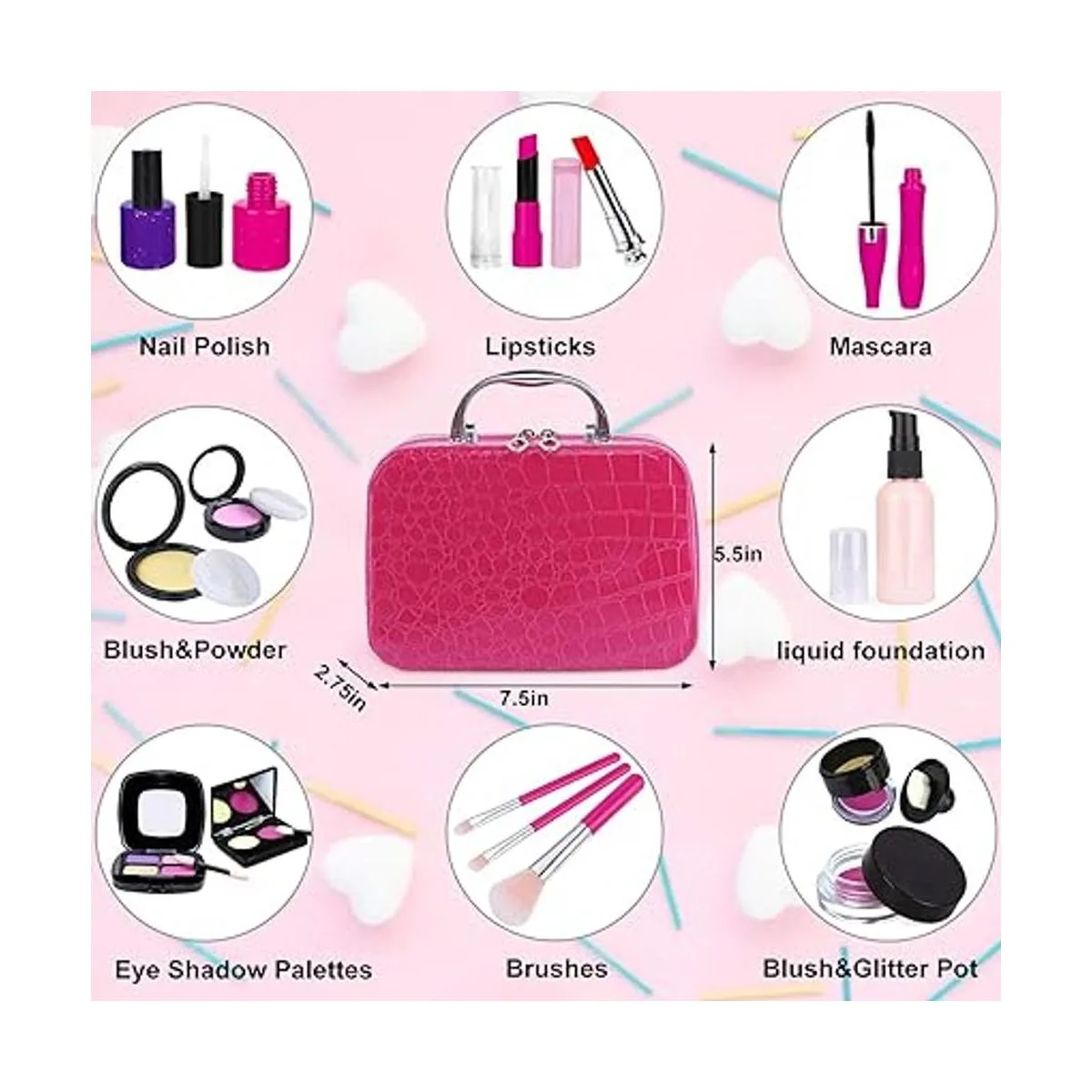 Tepsmigo Kit de maquillaje de simulación para niñas juego_3