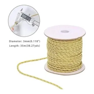 PH PandaHall Cuerda metálica trenzada de 3 capas cuerda