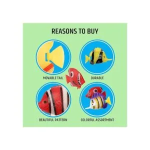 Brewish Juego de 12 peces artificiales realistas de_6