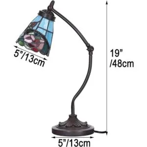 Bieye L10759 Lámpara de escritorio cristal teñido_3