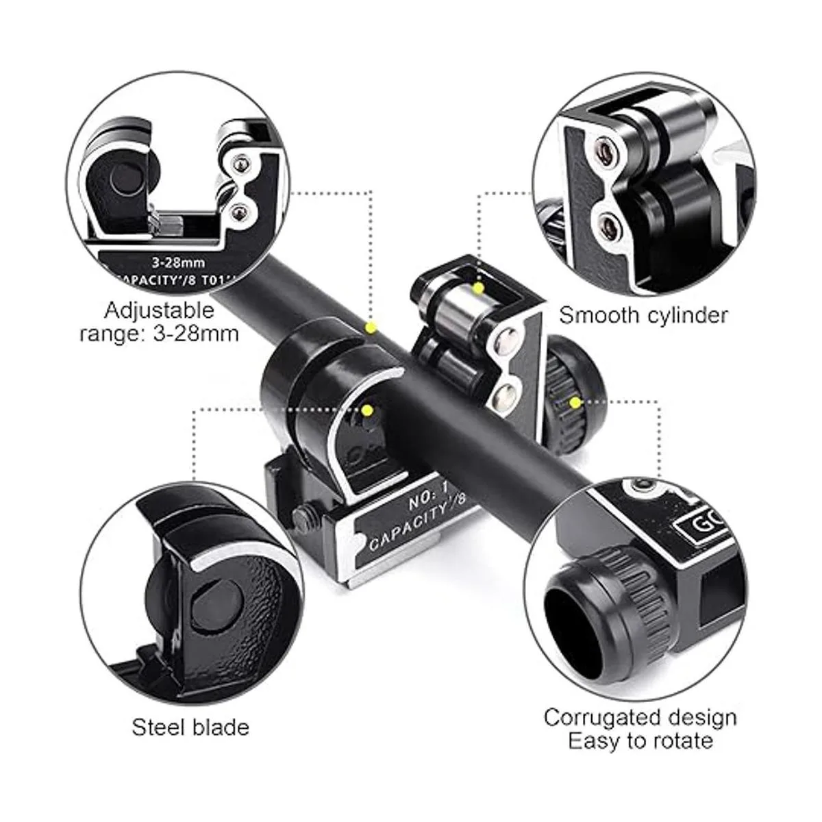 Spurtar Cortador de tubos de 0.1181.102 in para tubos de