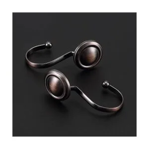 CHICTIE Ganchos de bronce para cortina de ducha ganchos