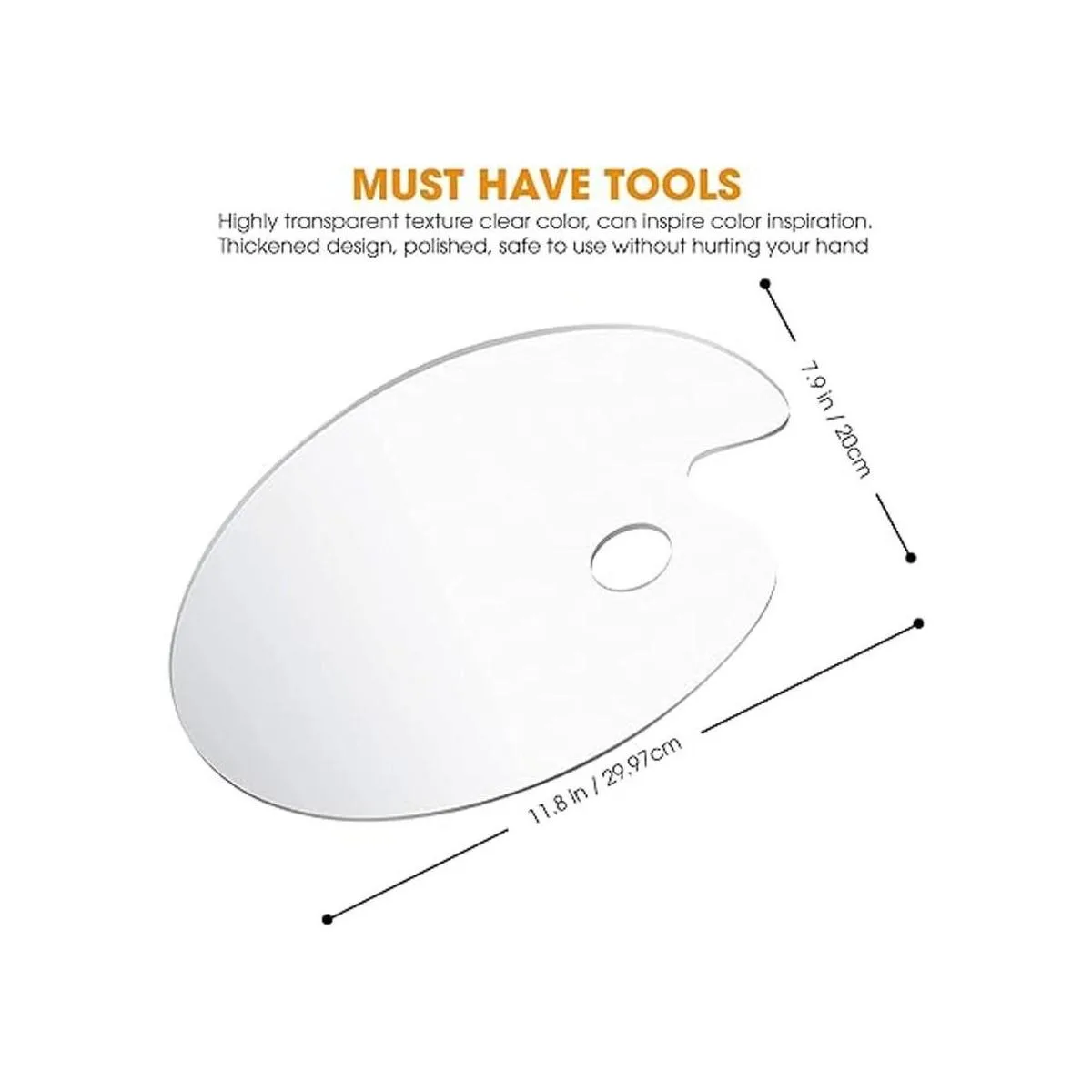 DUGATO Paleta de pintura acrílica de 2 piezas de 11.8 x