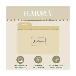 Dekali Designs Divisores de tarjetas de recetas de 4 x 6