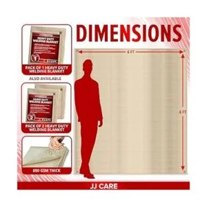 JJ CARE Manta de soldadura resistente 5.2 x 5.9 ft 2_3