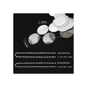 Kit de guirnalda de puntos circulares con purpurina para