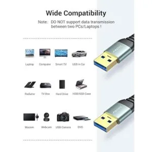 Paquete de 2 cables USB 3.0 cable USB a USB cable USB A_3