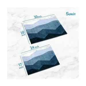 Sunlit Juego de alfombras de baño de 2 piezas alfombras