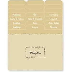 Dekali Designs Divisores de tarjetas de recetas de 4 x 6