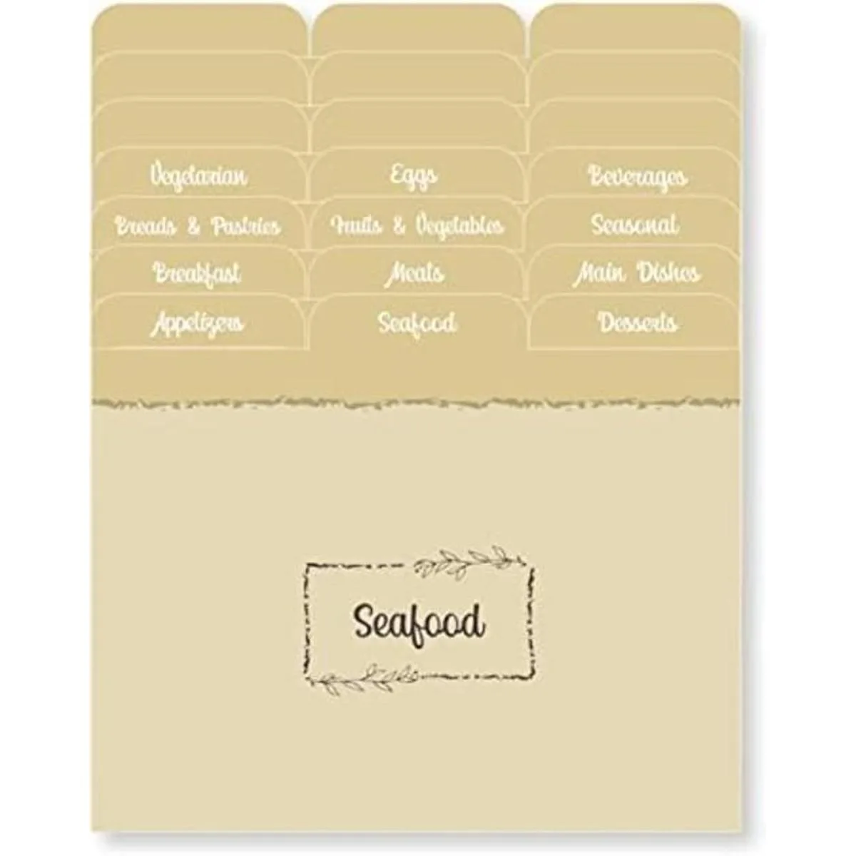 Dekali Designs Divisores de tarjetas de recetas de 4 x 6