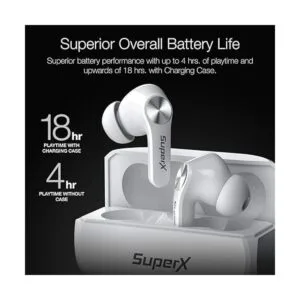 SuperX Auriculares inalámbricos Bluetooth 5.0 con funda de_3