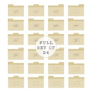 Dekali Designs Divisores de tarjetas de recetas de 4 x 6