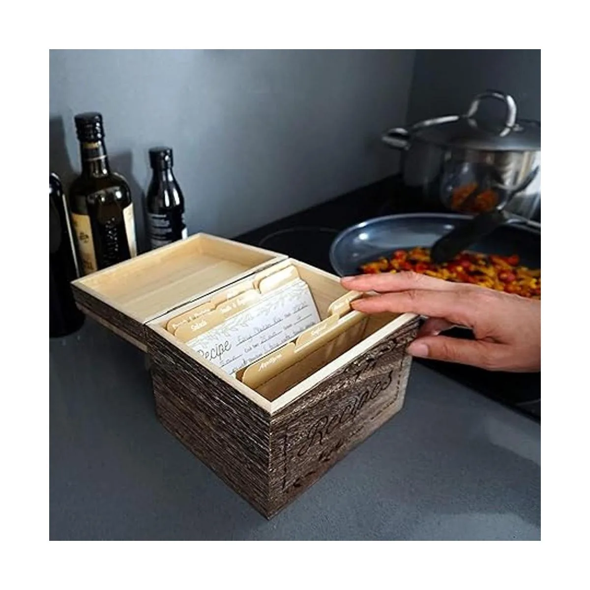 Dekali Designs Divisores de tarjetas de recetas de 4 x 6