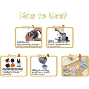 SUPERSUN Kit de fabricación de velas para adultos