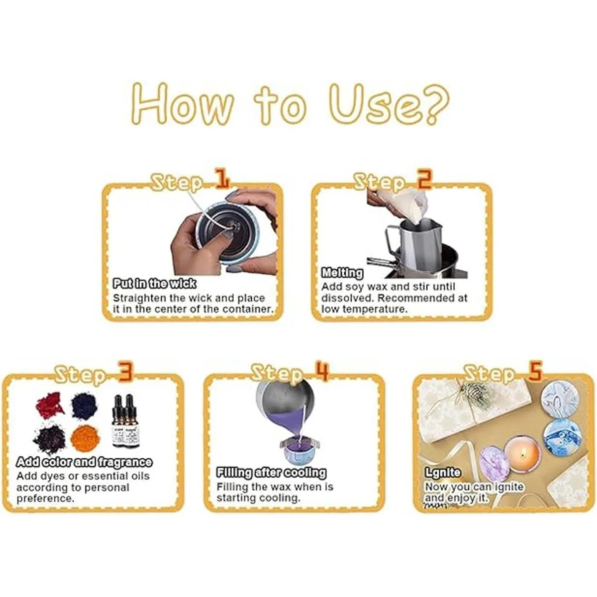 SUPERSUN Kit de fabricación de velas para adultos