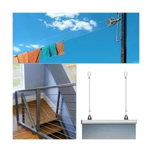 Amadget Cuerda de alambre de acero inoxidable juego de_6