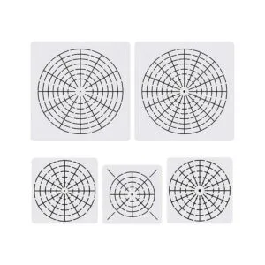 5 plantillas de mandala de plástico para pintura