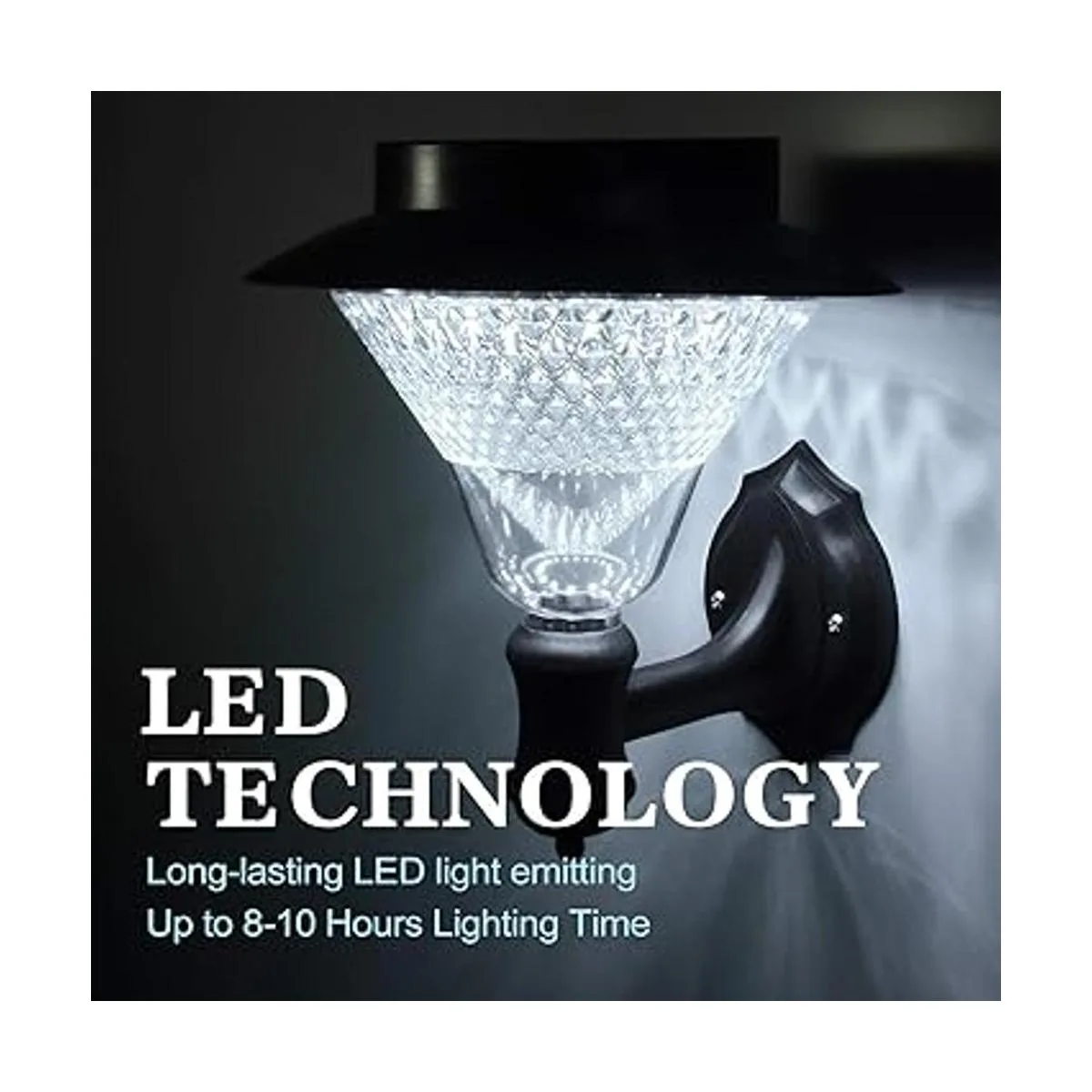 Paquete de 2 faroles solares de pared impermeables para_2