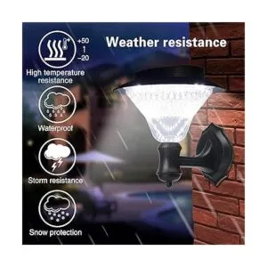 Paquete de 2 faroles solares de pared impermeables para_4