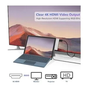 Surface Pro 7 USB C Hub 6 en 2 Base Surface Pro 2019 de_2