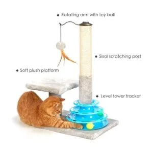 PEEKAB Tall Cat Scratching Post Kitten Sisal Scratcher