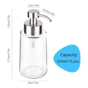 GLUBEE Dispensador de jabón espumoso de vidrio_5