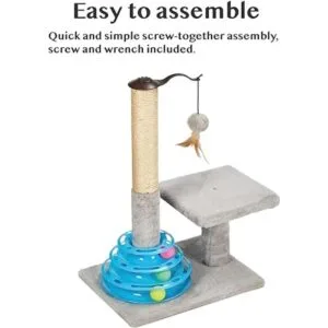 PEEKAB Tall Cat Scratching Post Kitten Sisal Scratcher