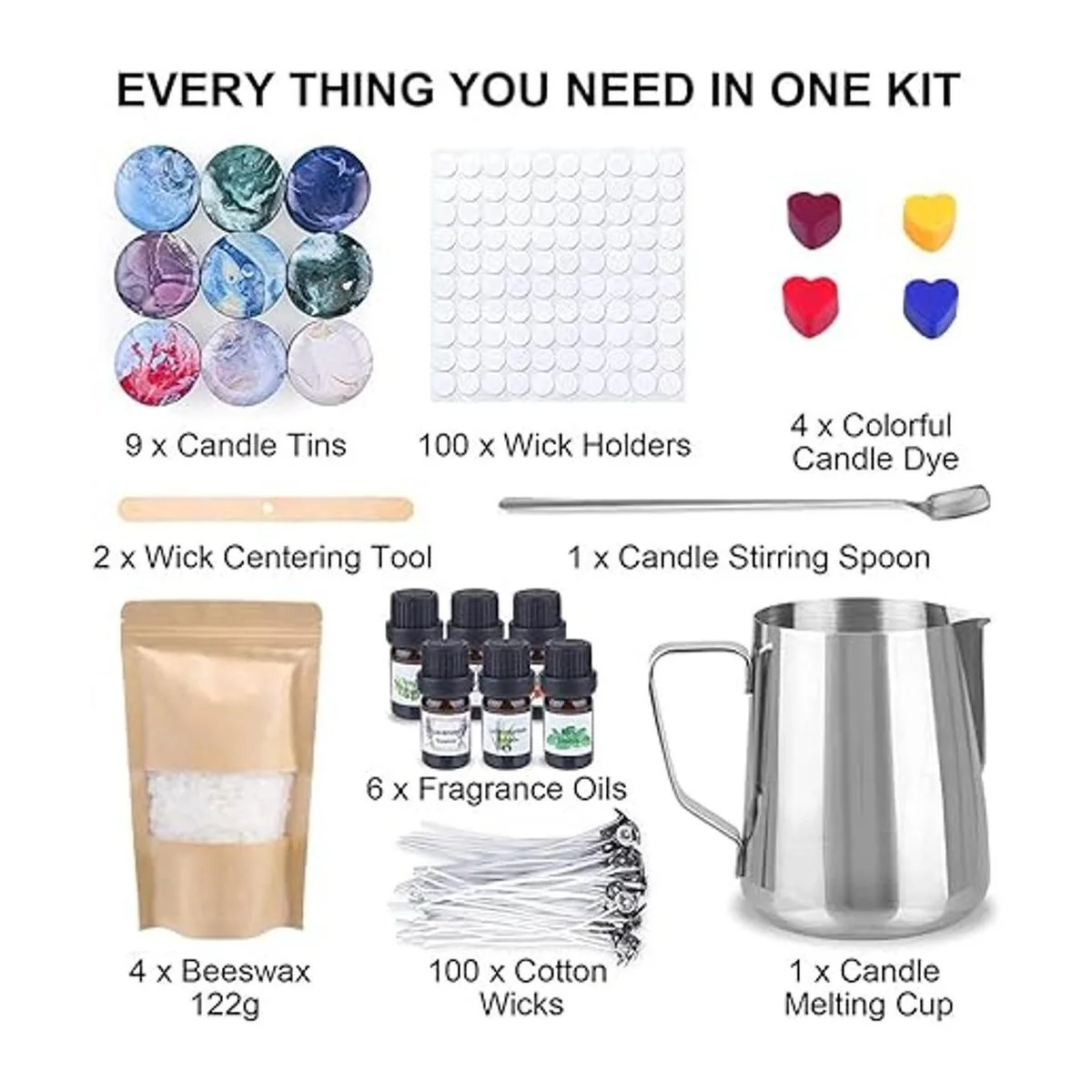 SUPERSUN Kit de fabricación de velas para adultos