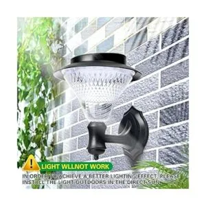 Paquete de 2 faroles solares de pared impermeables para_3