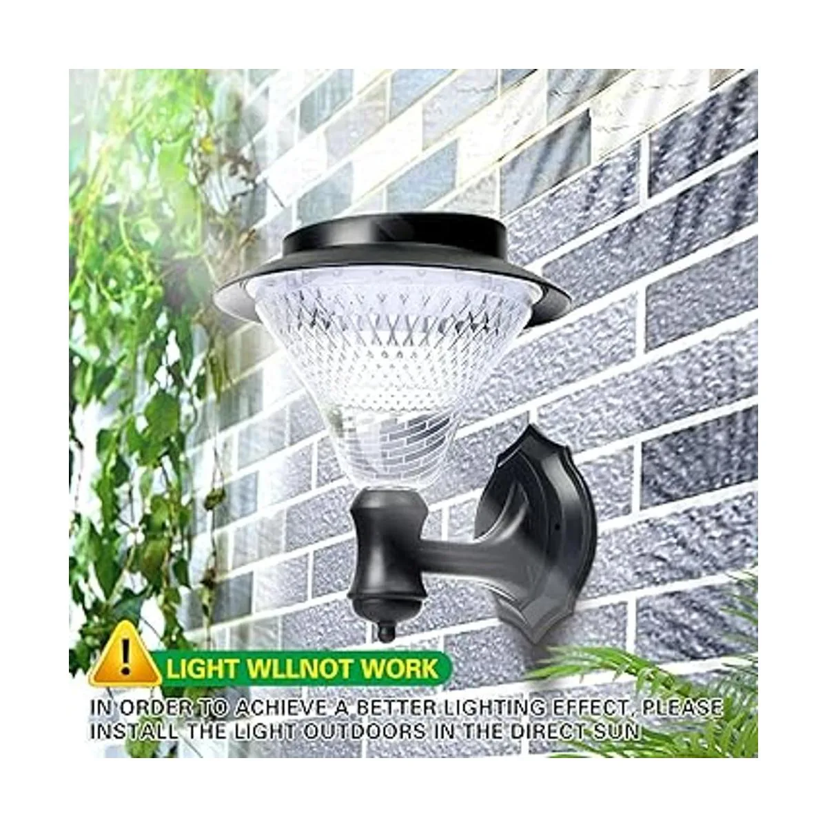 Paquete de 2 faroles solares de pared impermeables para_3