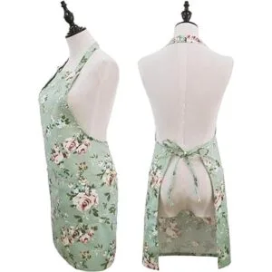 Saukore Delantales florales para mujer paquete de 2_2