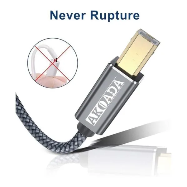 Akoada Cable de impresora USB 2.0 de 15 pies cable de