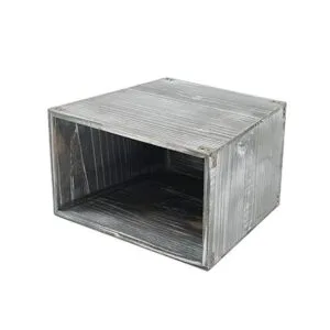 Cubo de basura de madera con antorcha estilo granja gris_4