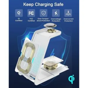 GEEKERA Soporte de carga inalámbrico 3 en 1 estación de_5