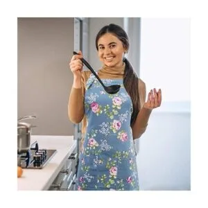 Saukore Delantales florales para mujer paquete de 2_5