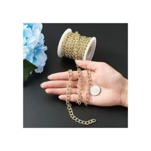 Pandahall Cadena de eslabones de aluminio de 16.4 ft 5_6