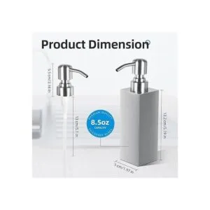 GLUBEE Dispensador de jabón de acero inoxidable