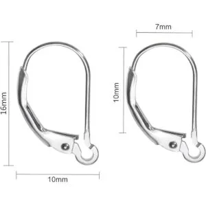 TOAOB 8 ganchos de plata de ley 925 para pendientes
