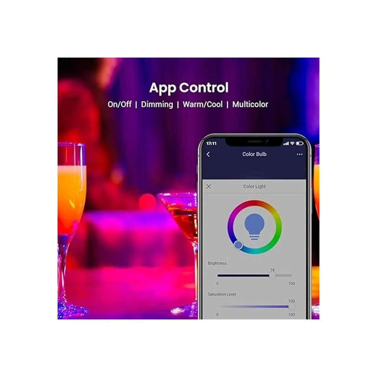 BroadLink Bombilla inteligente 10 W RGB regulable WiFi_2