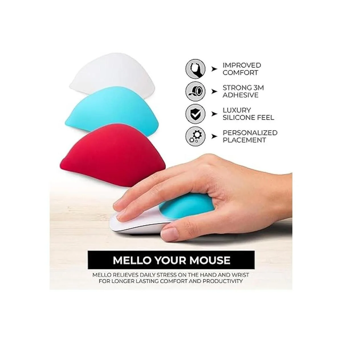 Cojín de silicona Mello compatible con Apple Magic Mouse 1_2