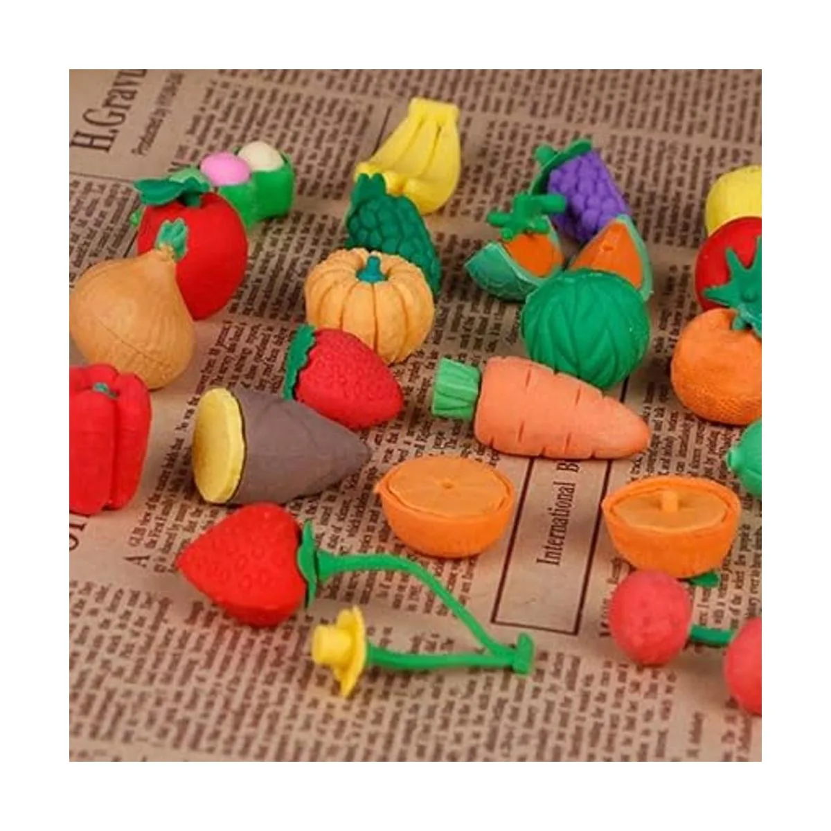 Cllayees Juego de 72 borradores de lápices de comida