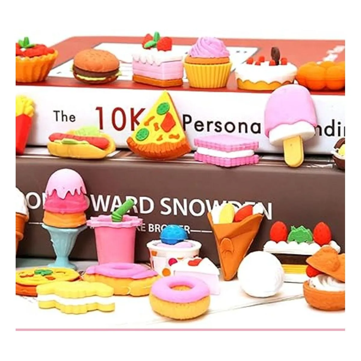 Cllayees Juego de 72 borradores de lápices de comida